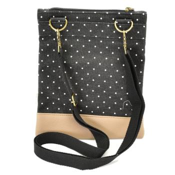 Preview: Handtasche Canvas Crossbag Punkte berry von No Name